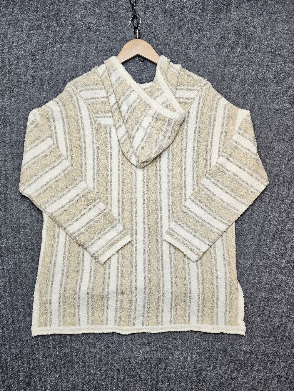 Free People Striped Baja Hoodie & Pant Set - Oversized Woven Terry - Size S - Picture 4 of 12